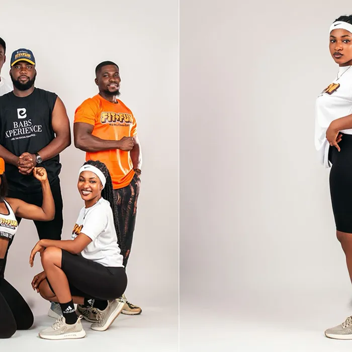 Fit+Fun crew posing in merch